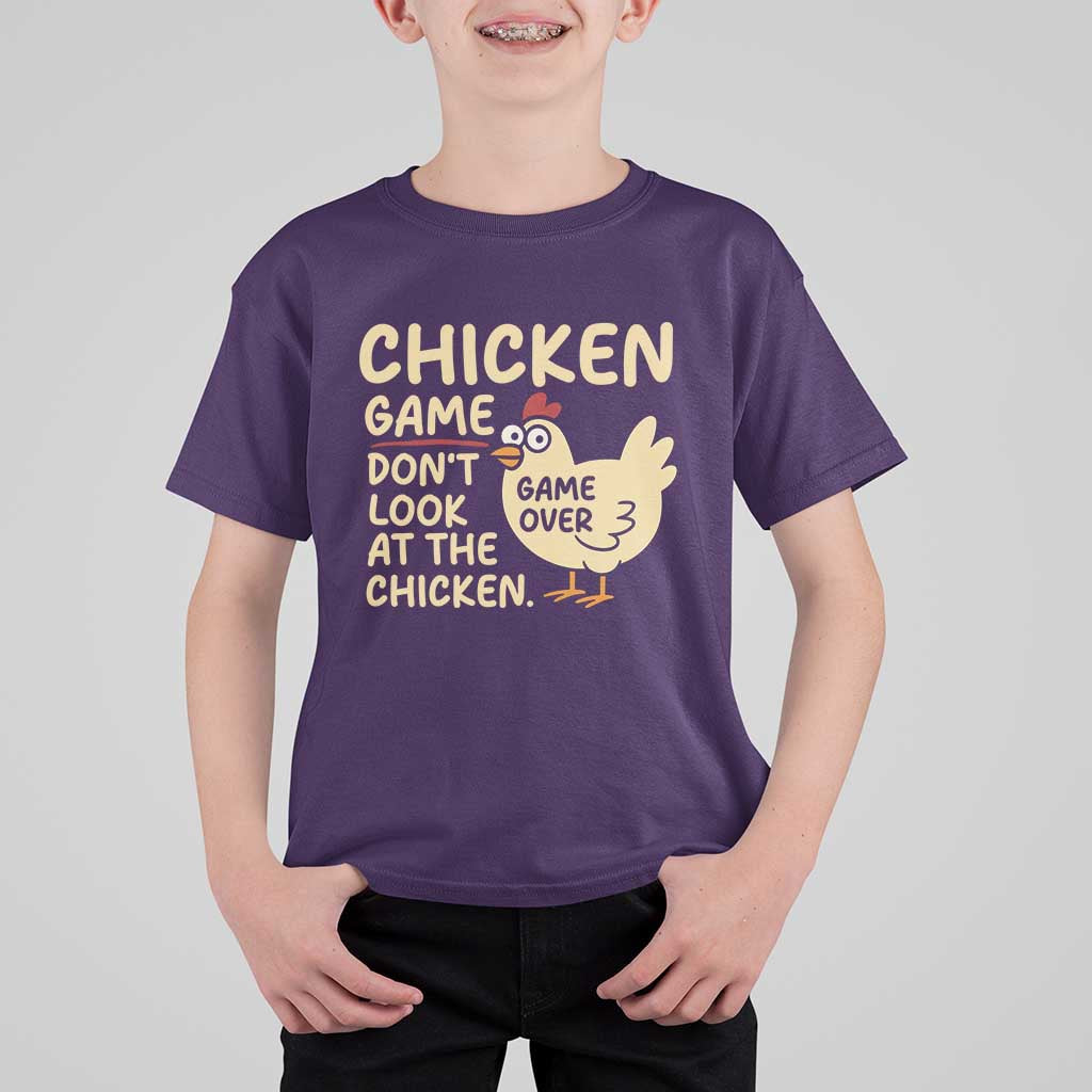 Funny Chicken Game Dont Look At The Chicken T Shirt For Kid - Wonder Print Shop