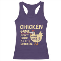 Funny Chicken Game Dont Look At The Chicken Racerback Tank Top - Wonder Print Shop