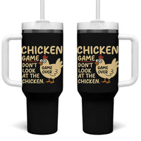 Funny Chicken Game Dont Look At The Chicken Tumbler With Handle - Wonder Print Shop