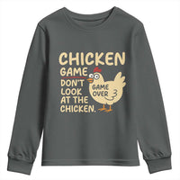 Funny Chicken Game Dont Look At The Chicken Youth Sweatshirt - Wonder Print Shop