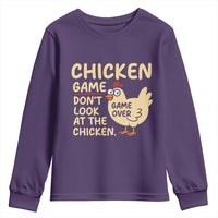 Funny Chicken Game Dont Look At The Chicken Youth Sweatshirt - Wonder Print Shop