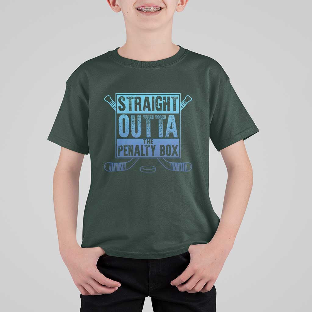 Ice Hockey Player Gift Straight Outta The Penalty Box T Shirt For Kid