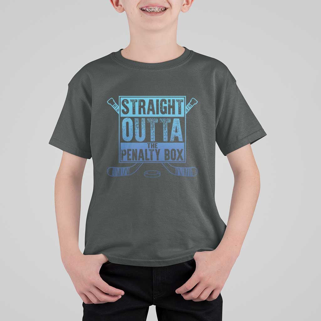 Ice Hockey Player Gift Straight Outta The Penalty Box T Shirt For Kid