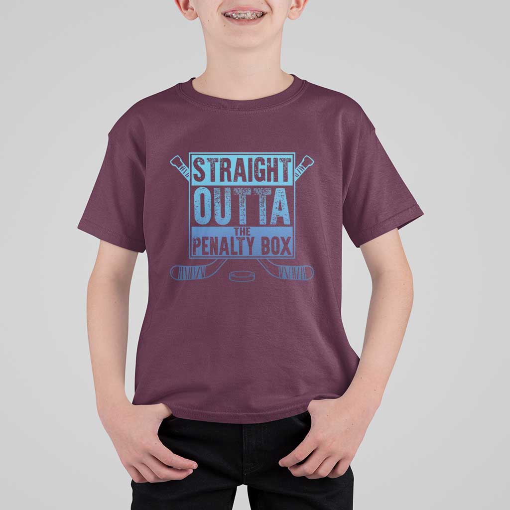 Ice Hockey Player Gift Straight Outta The Penalty Box T Shirt For Kid