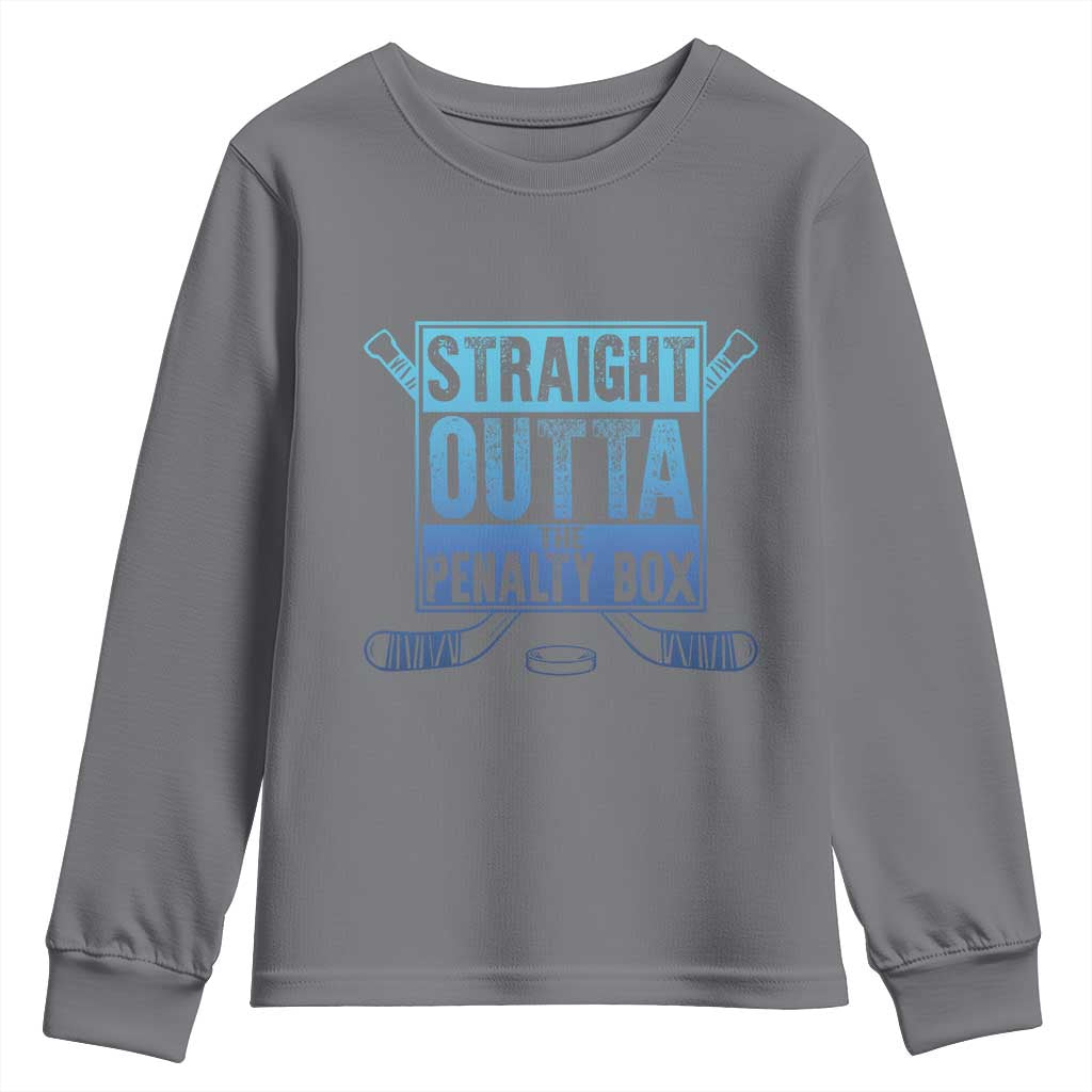 Ice Hockey Player Gift Straight Outta The Penalty Box Youth Sweatshirt