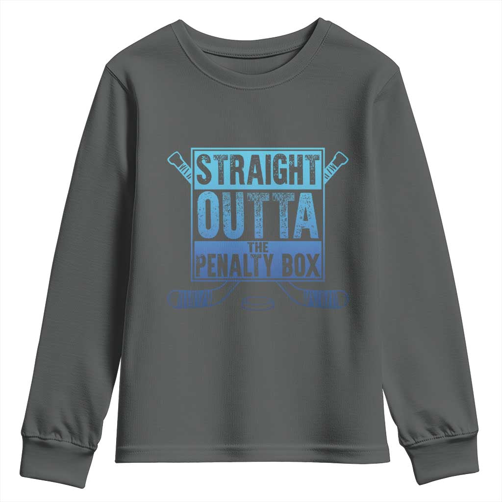 Ice Hockey Player Gift Straight Outta The Penalty Box Youth Sweatshirt