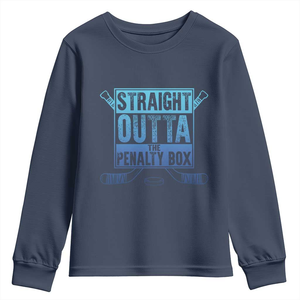 Ice Hockey Player Gift Straight Outta The Penalty Box Youth Sweatshirt