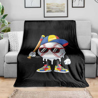 Venezuela Baseball Throw Blanket Venezuelan Pride Baseball Life Style Youth Drip Baseball Boys Kid