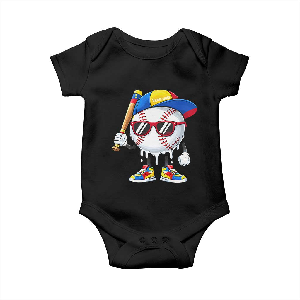 Venezuela Baseball Baby Onesie Venezuelan Pride Baseball Life Style Youth Drip Baseball Boys Kid