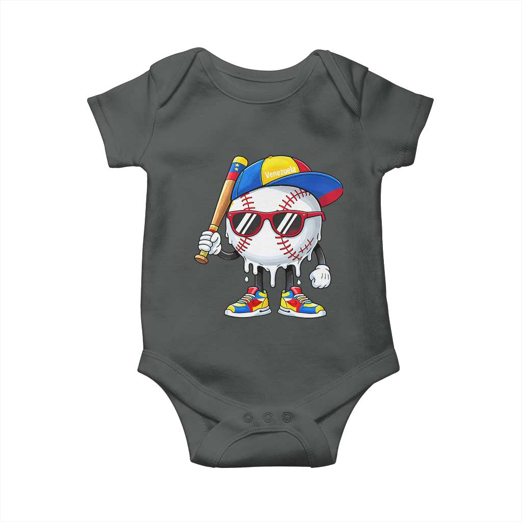 Venezuela Baseball Baby Onesie Venezuelan Pride Baseball Life Style Youth Drip Baseball Boys Kid