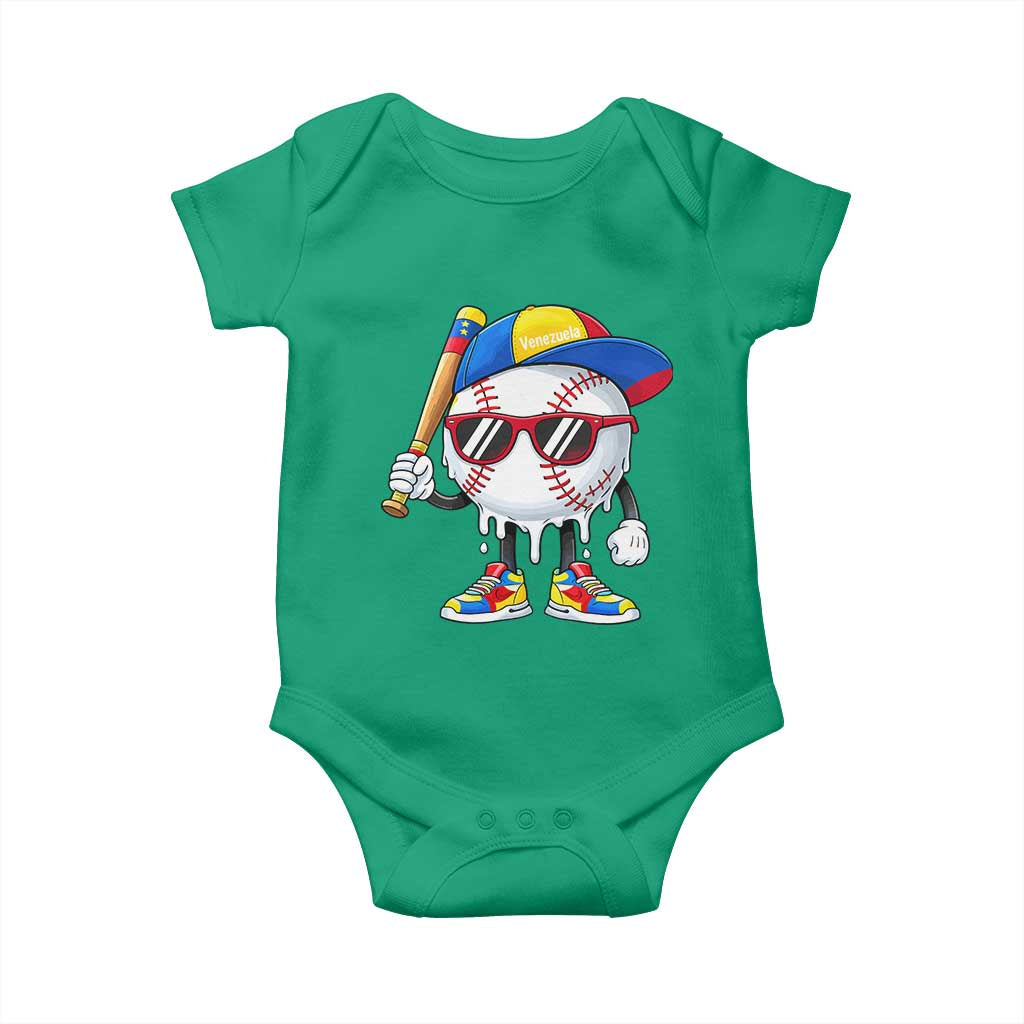 Venezuela Baseball Baby Onesie Venezuelan Pride Baseball Life Style Youth Drip Baseball Boys Kid