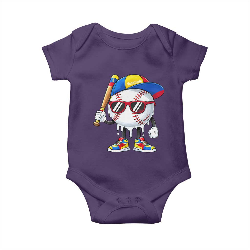Venezuela Baseball Baby Onesie Venezuelan Pride Baseball Life Style Youth Drip Baseball Boys Kid