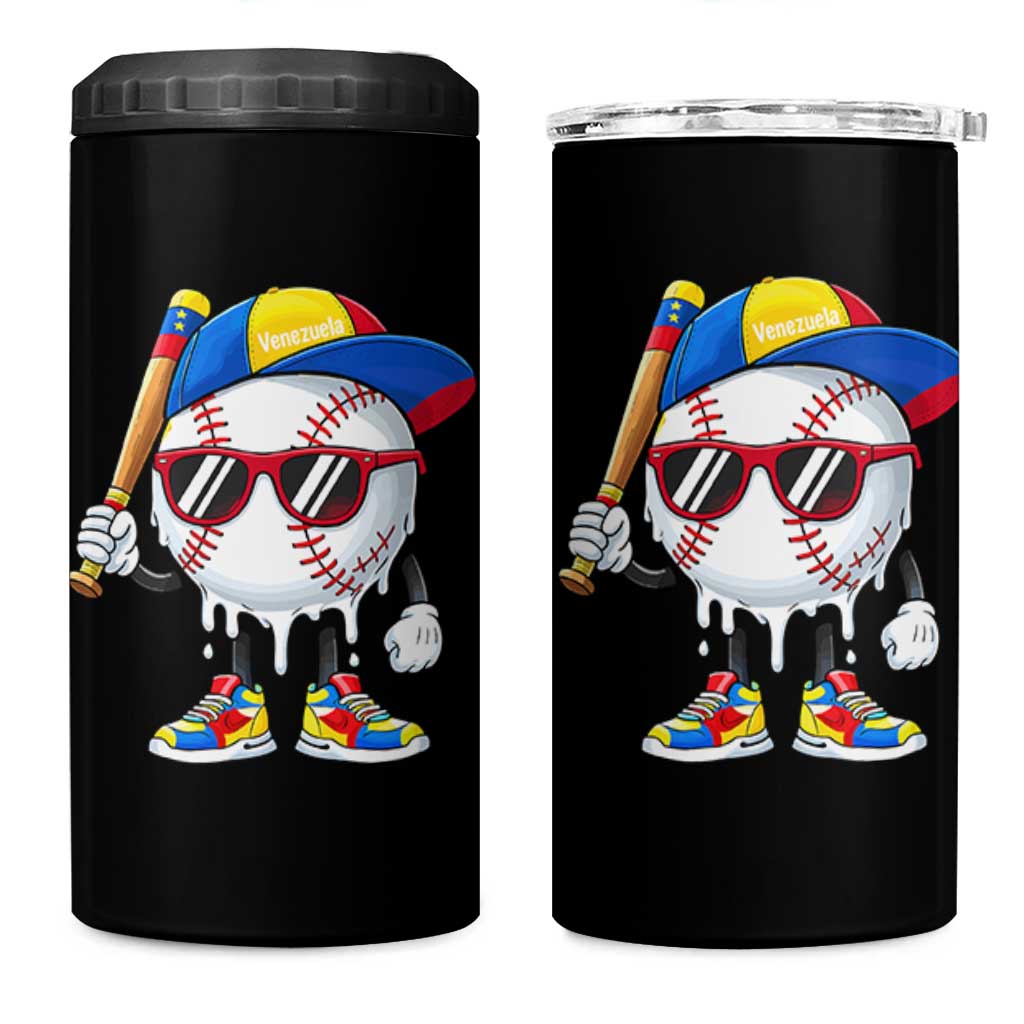 Venezuela Baseball 4 in 1 Can Cooler Tumbler Venezuelan Pride Baseball Life Style Youth Drip Baseball Boys Kid