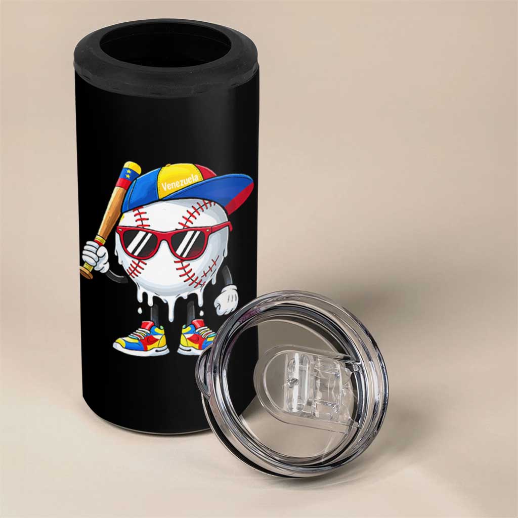 Venezuela Baseball 4 in 1 Can Cooler Tumbler Venezuelan Pride Baseball Life Style Youth Drip Baseball Boys Kid