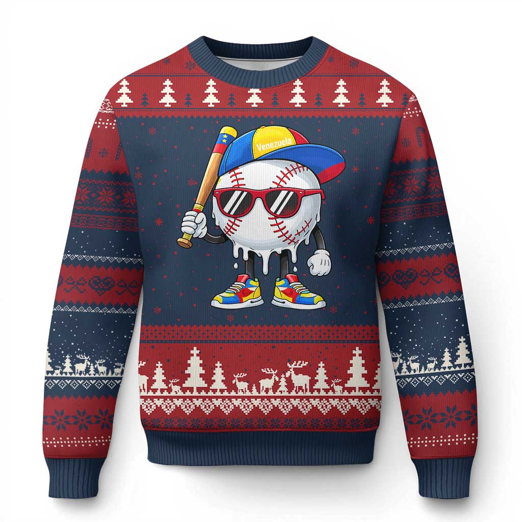 Venezuela Baseball Ugly Christmas Sweater Venezuelan Pride Baseball Life Style Youth Drip Baseball Boys Kid