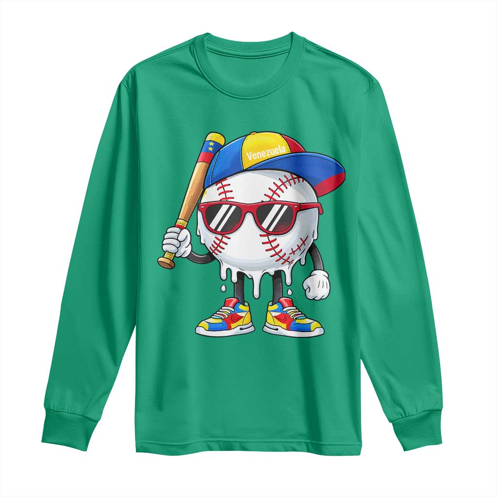 Venezuela Baseball Long Sleeve Shirt Venezuelan Pride Baseball Life Style Youth Drip Baseball Boys Kid