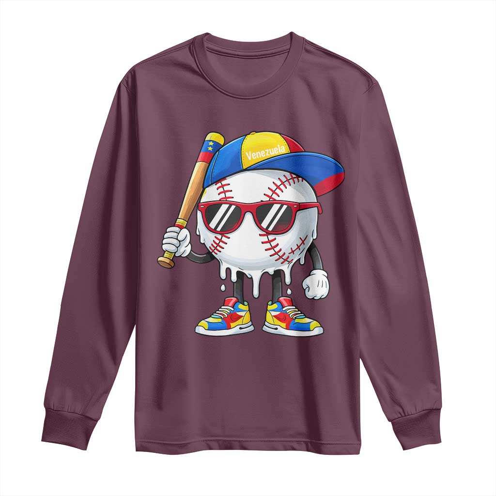 Venezuela Baseball Long Sleeve Shirt Venezuelan Pride Baseball Life Style Youth Drip Baseball Boys Kid