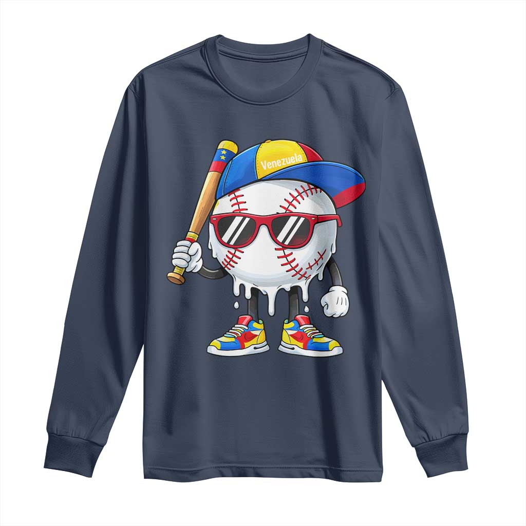 Venezuela Baseball Long Sleeve Shirt Venezuelan Pride Baseball Life Style Youth Drip Baseball Boys Kid