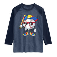 Venezuela Baseball Raglan Shirt Venezuelan Pride Baseball Life Style Youth Drip Baseball Boys Kid
