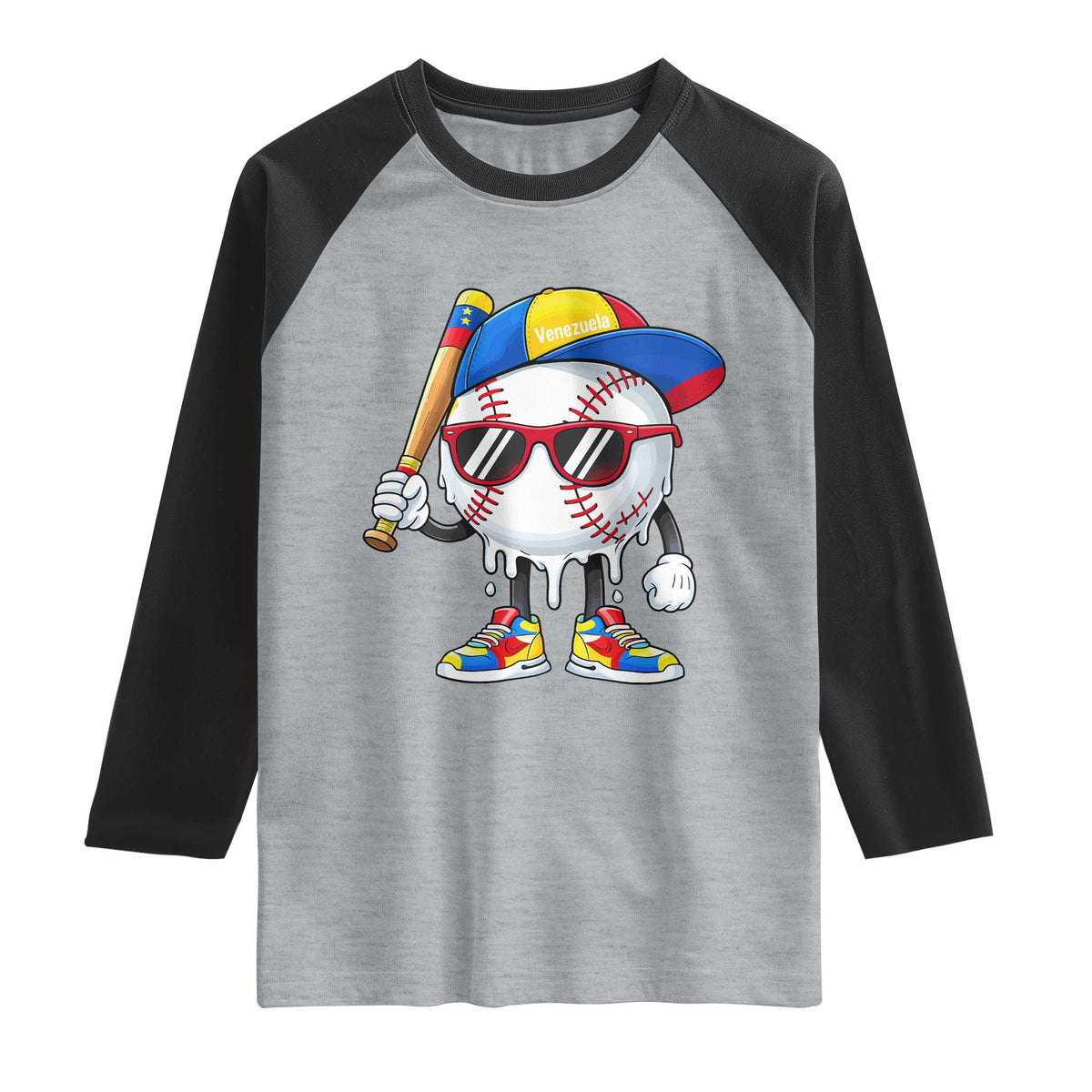 Venezuela Baseball Raglan Shirt Venezuelan Pride Baseball Life Style Youth Drip Baseball Boys Kid