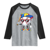 Venezuela Baseball Raglan Shirt Venezuelan Pride Baseball Life Style Youth Drip Baseball Boys Kid
