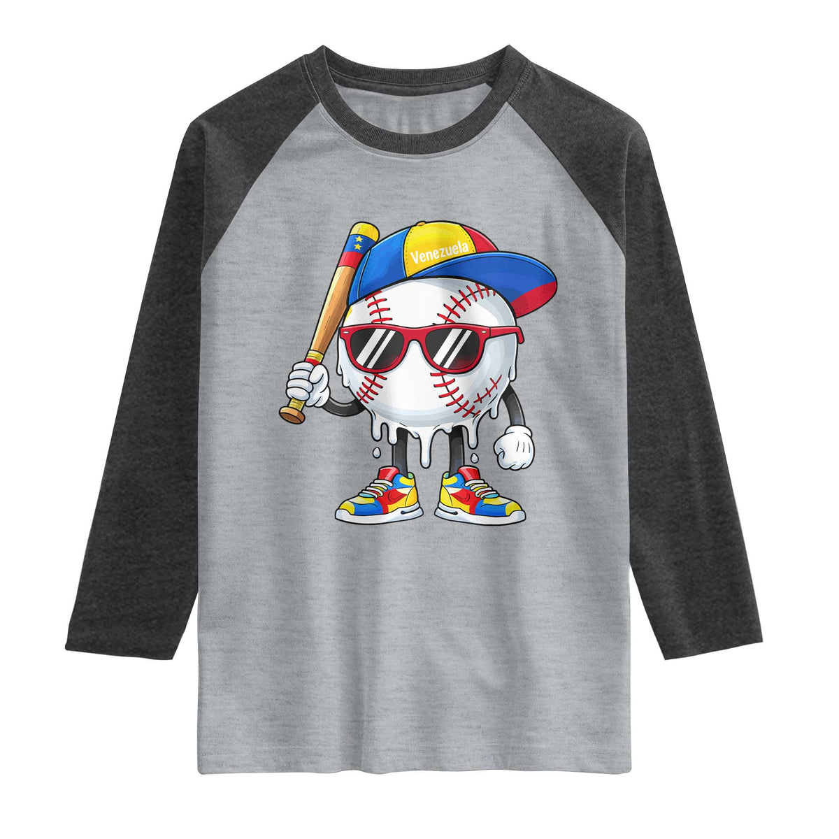 Venezuela Baseball Raglan Shirt Venezuelan Pride Baseball Life Style Youth Drip Baseball Boys Kid