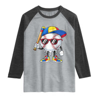 Venezuela Baseball Raglan Shirt Venezuelan Pride Baseball Life Style Youth Drip Baseball Boys Kid