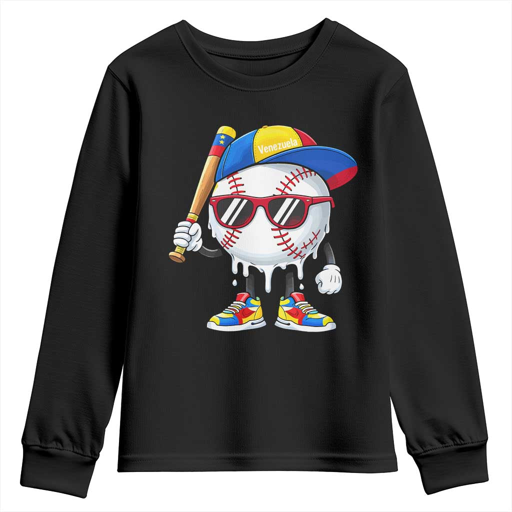 Venezuela Baseball Youth Sweatshirt Venezuelan Pride Baseball Life Style Youth Drip Baseball Boys Kid