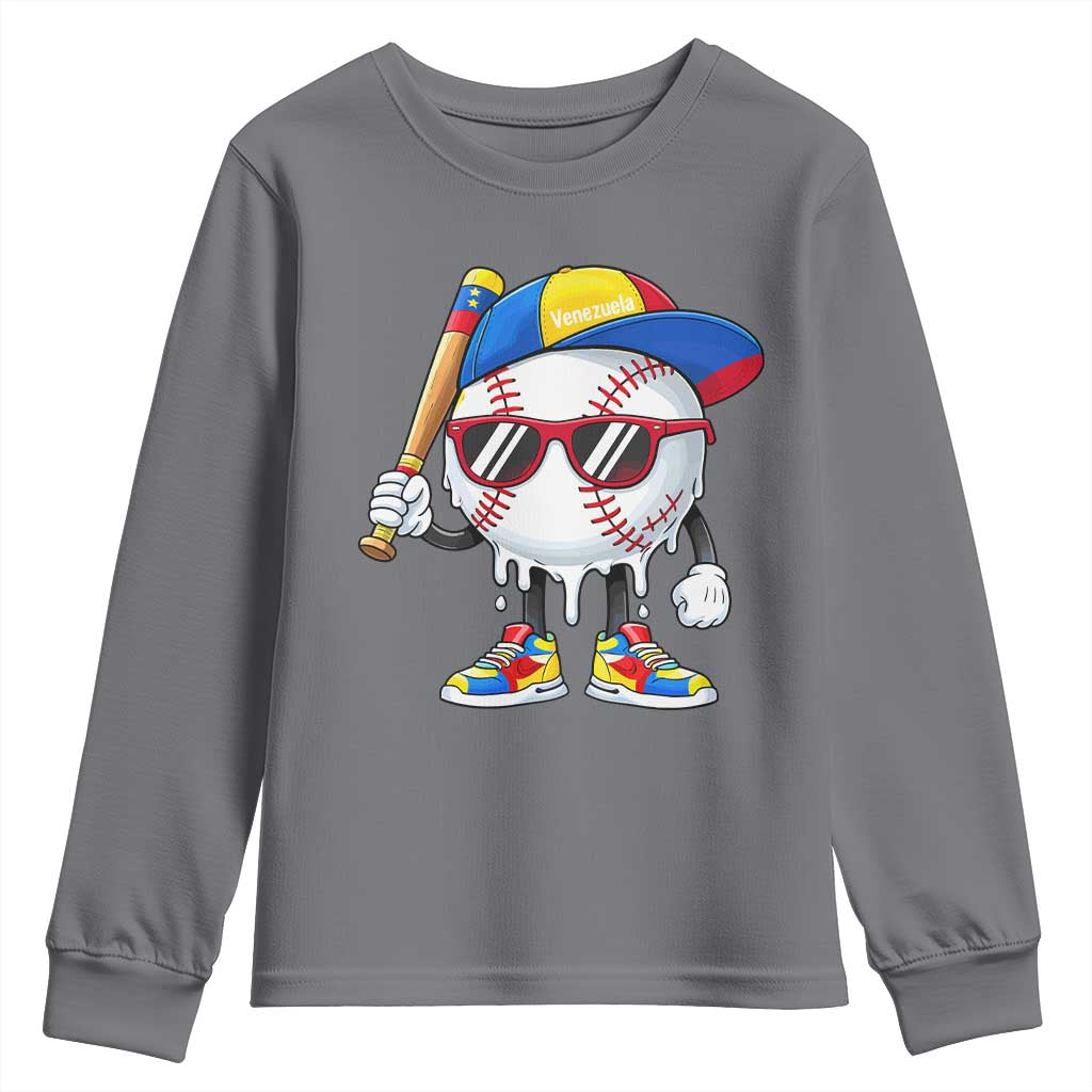 Venezuela Baseball Youth Sweatshirt Venezuelan Pride Baseball Life Style Youth Drip Baseball Boys Kid