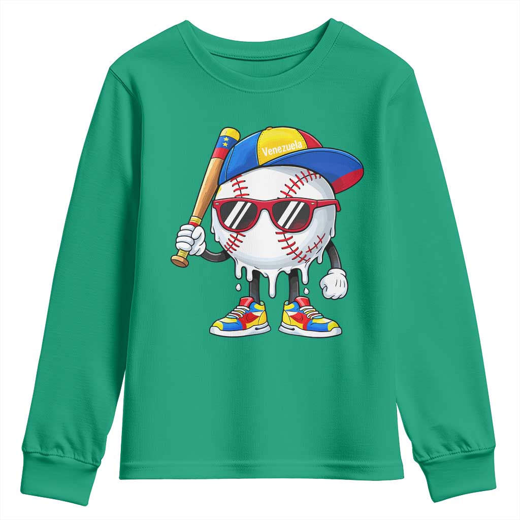 Venezuela Baseball Youth Sweatshirt Venezuelan Pride Baseball Life Style Youth Drip Baseball Boys Kid