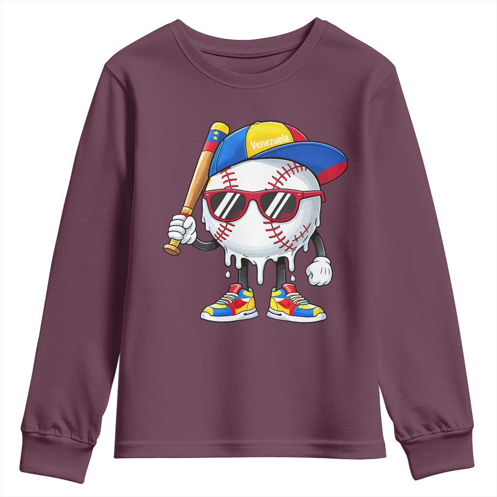 Venezuela Baseball Youth Sweatshirt Venezuelan Pride Baseball Life Style Youth Drip Baseball Boys Kid