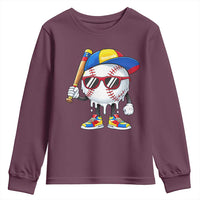 Venezuela Baseball Youth Sweatshirt Venezuelan Pride Baseball Life Style Youth Drip Baseball Boys Kid