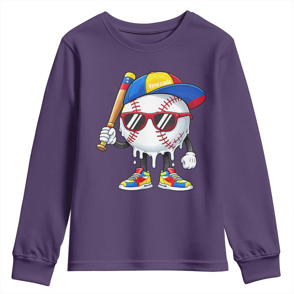 Venezuela Baseball Youth Sweatshirt Venezuelan Pride Baseball Life Style Youth Drip Baseball Boys Kid