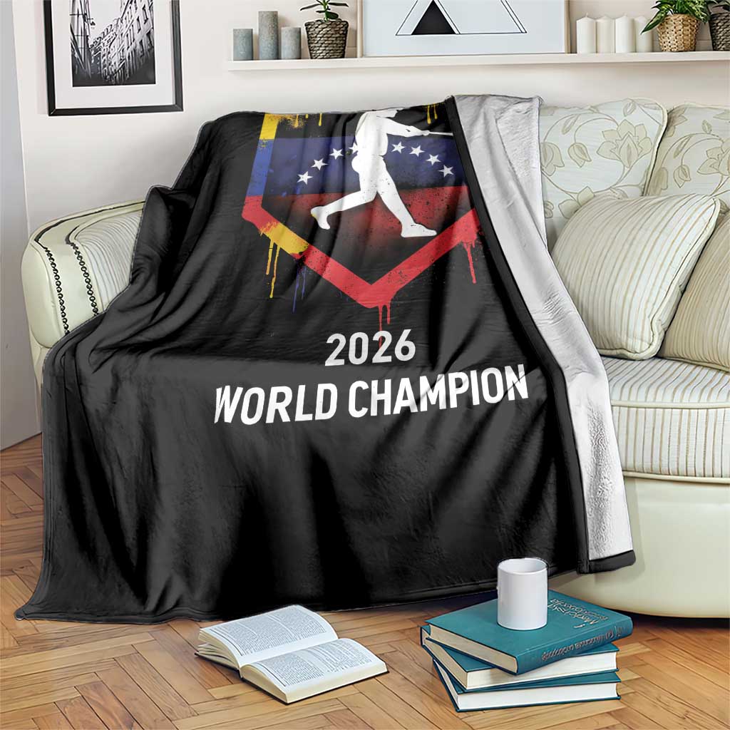 Venezuela Baseball 2026 Throw Blanket Venezuelan Flag Baseball Fan Gift