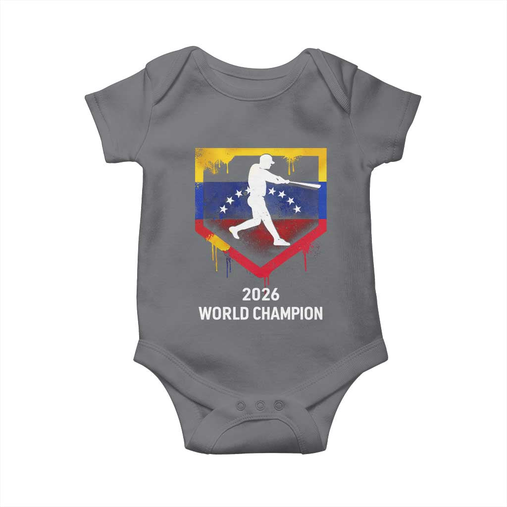 Venezuela Baseball 2026 Baby Onesie Venezuelan Flag Baseball Fan Gift