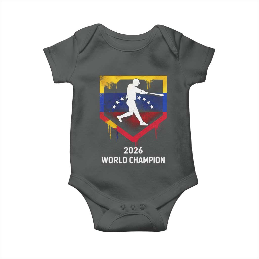 Venezuela Baseball 2026 Baby Onesie Venezuelan Flag Baseball Fan Gift