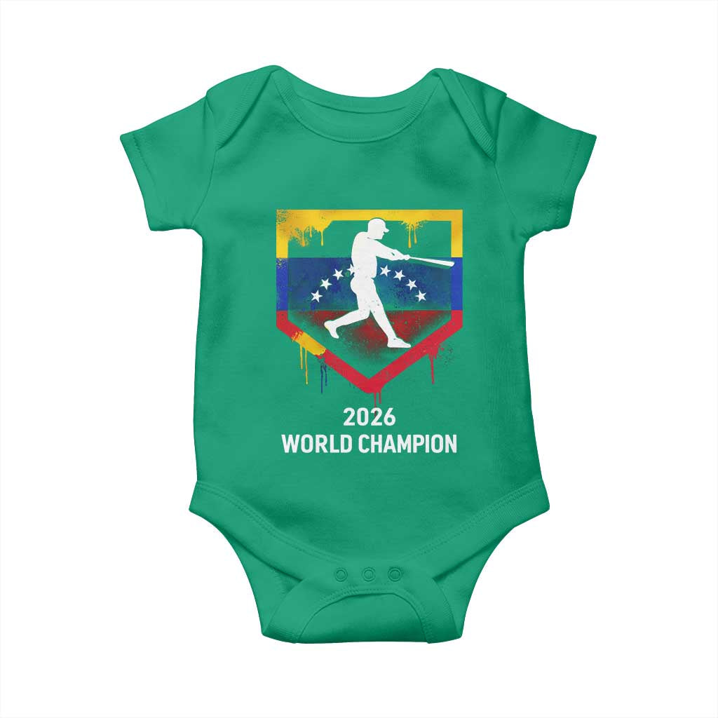 Venezuela Baseball 2026 Baby Onesie Venezuelan Flag Baseball Fan Gift