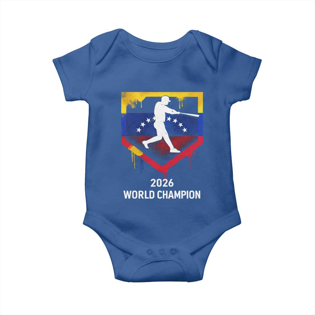 Venezuela Baseball 2026 Baby Onesie Venezuelan Flag Baseball Fan Gift