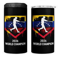 Venezuela Baseball 2026 4 in 1 Can Cooler Tumbler Venezuelan Flag Baseball Fan Gift