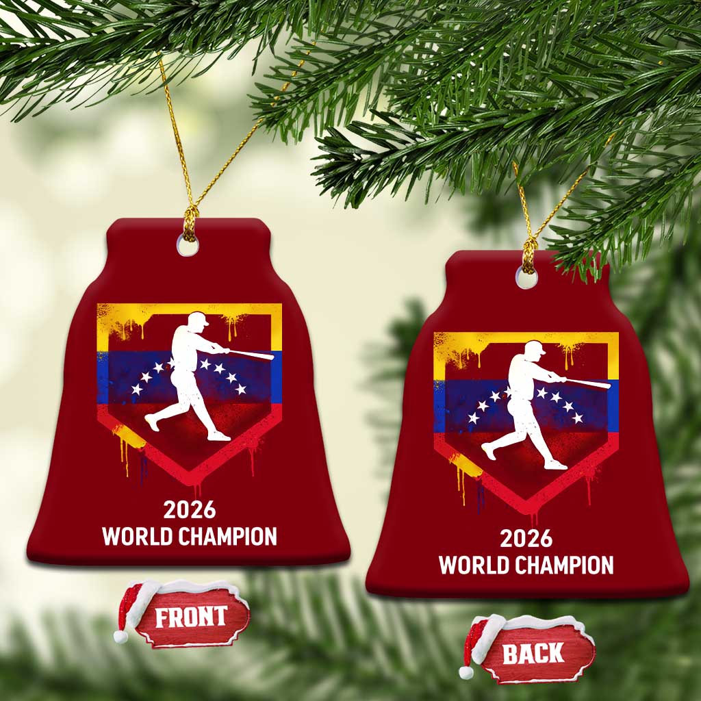 Venezuela Baseball 2026 Ceramic Ornament Venezuelan Flag Baseball Fan Gift