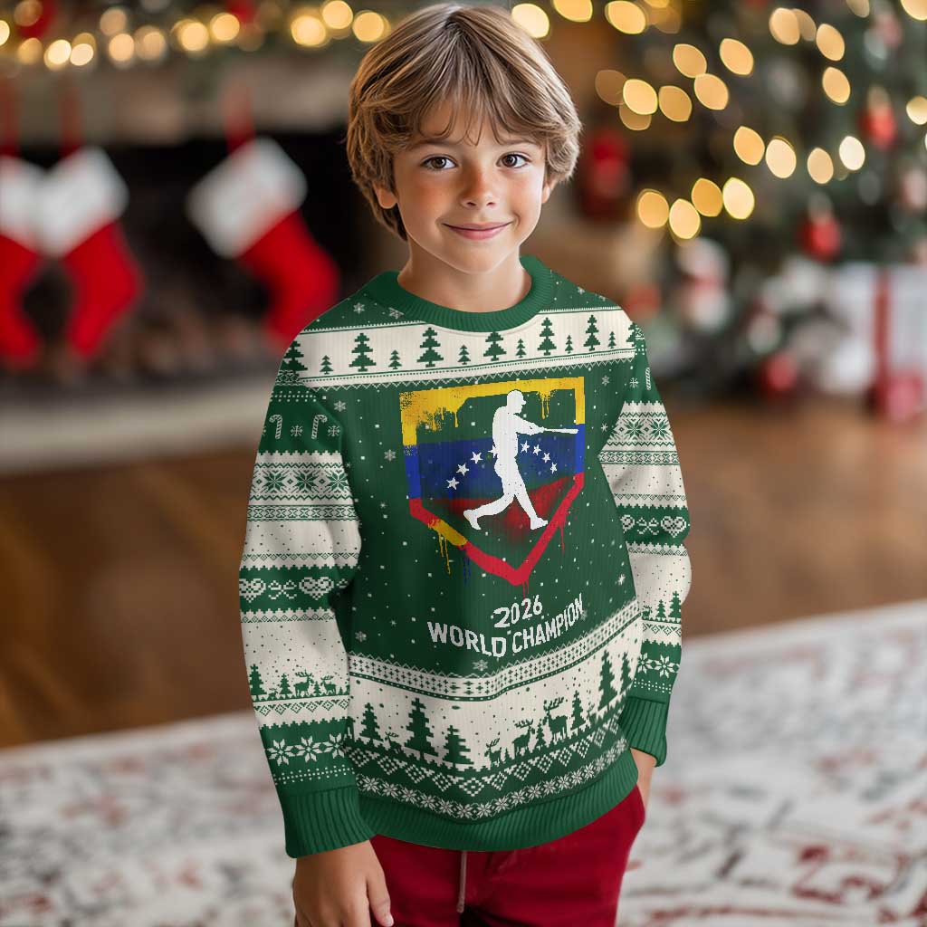 Venezuela Baseball 2026 Ugly Christmas Sweater Venezuelan Flag Baseball Fan Gift