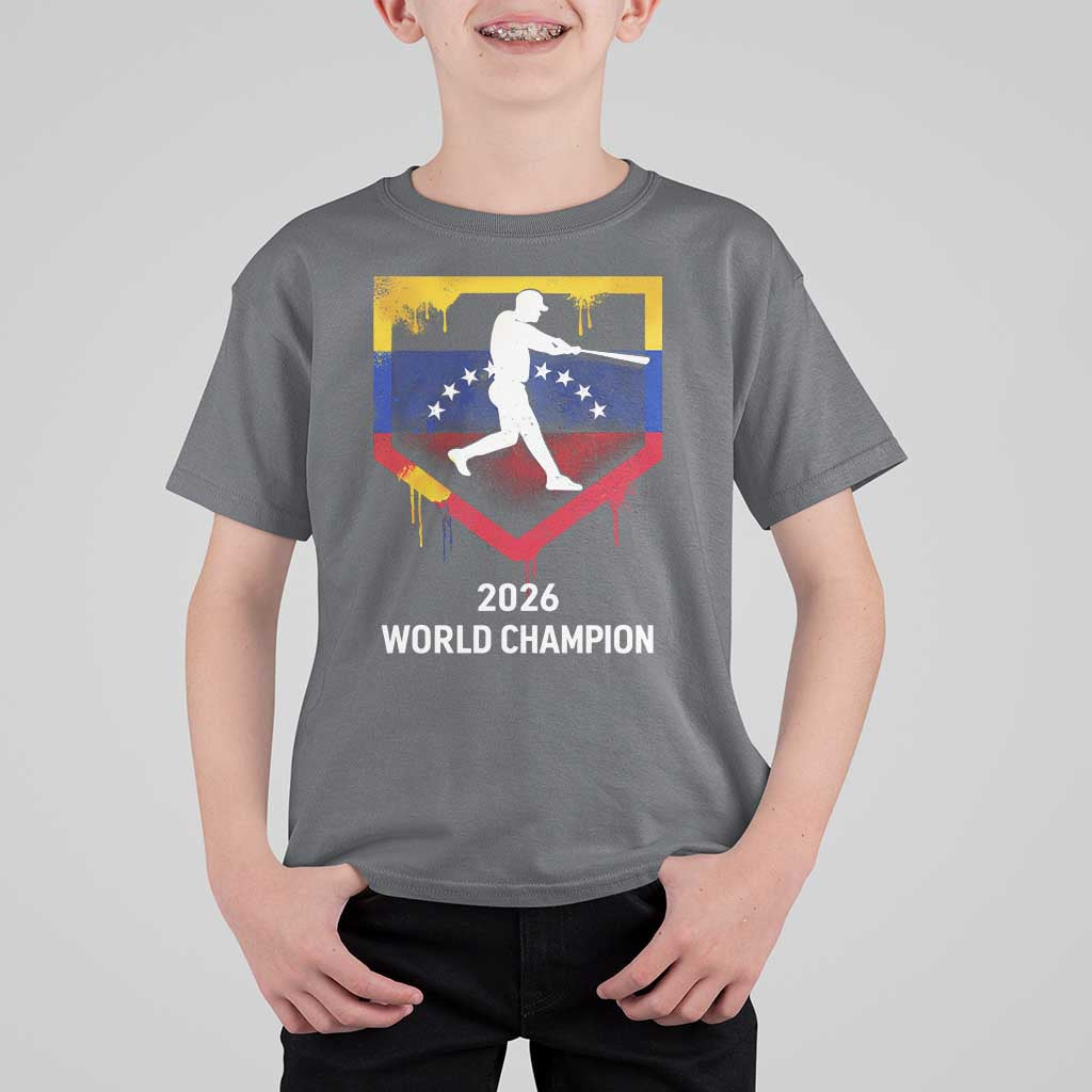 Venezuela Baseball 2026 T Shirt For Kid Venezuelan Flag Baseball Fan Gift