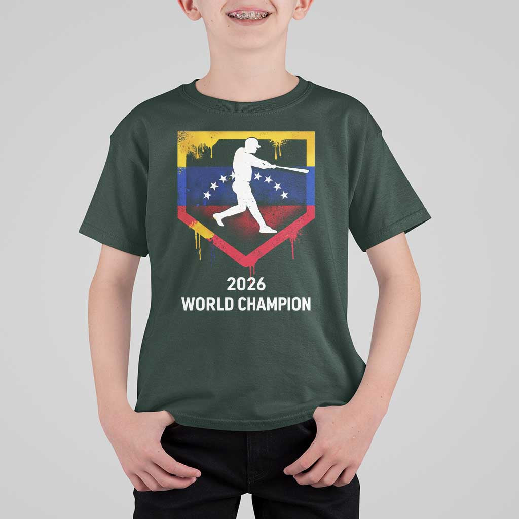 Venezuela Baseball 2026 T Shirt For Kid Venezuelan Flag Baseball Fan Gift