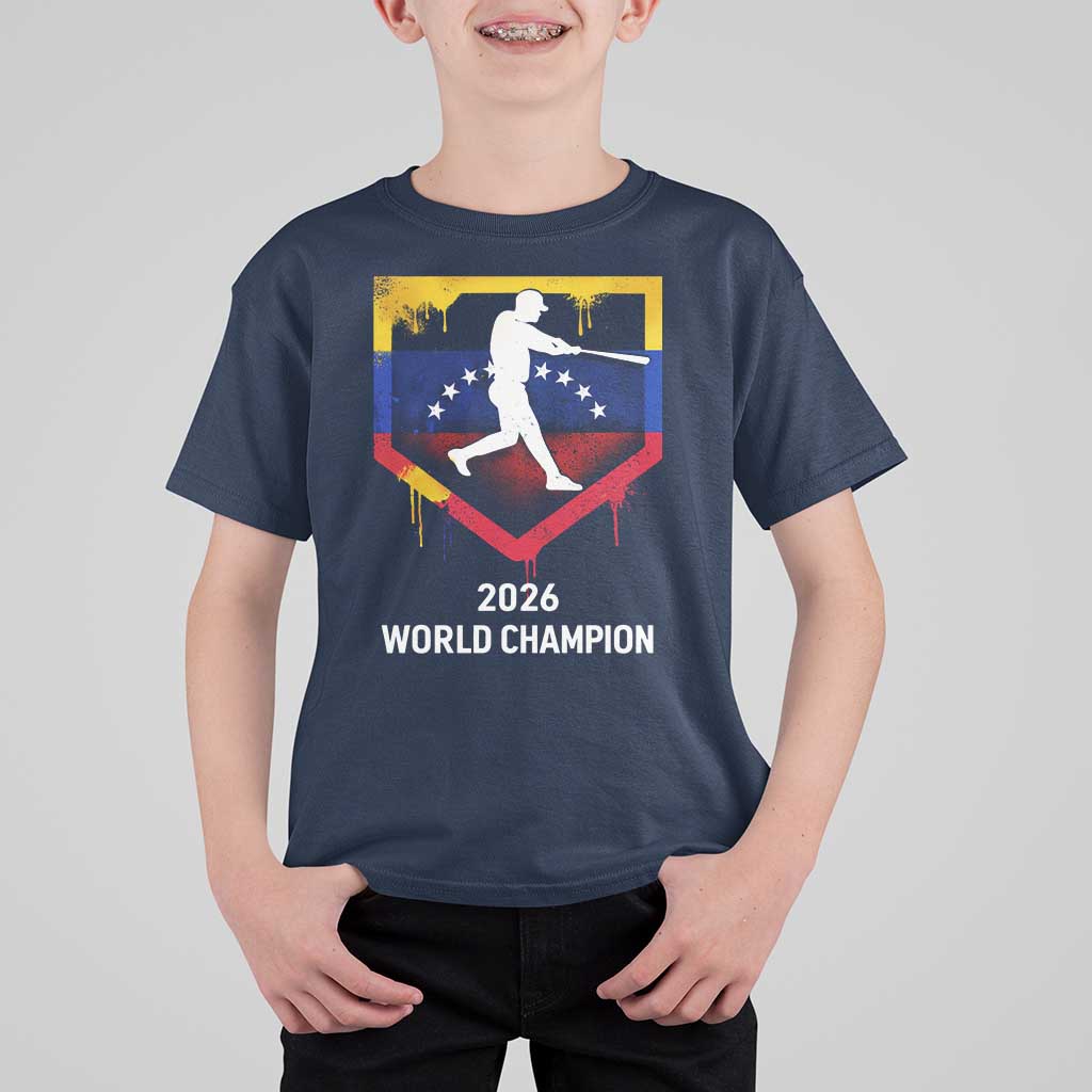 Venezuela Baseball 2026 T Shirt For Kid Venezuelan Flag Baseball Fan Gift