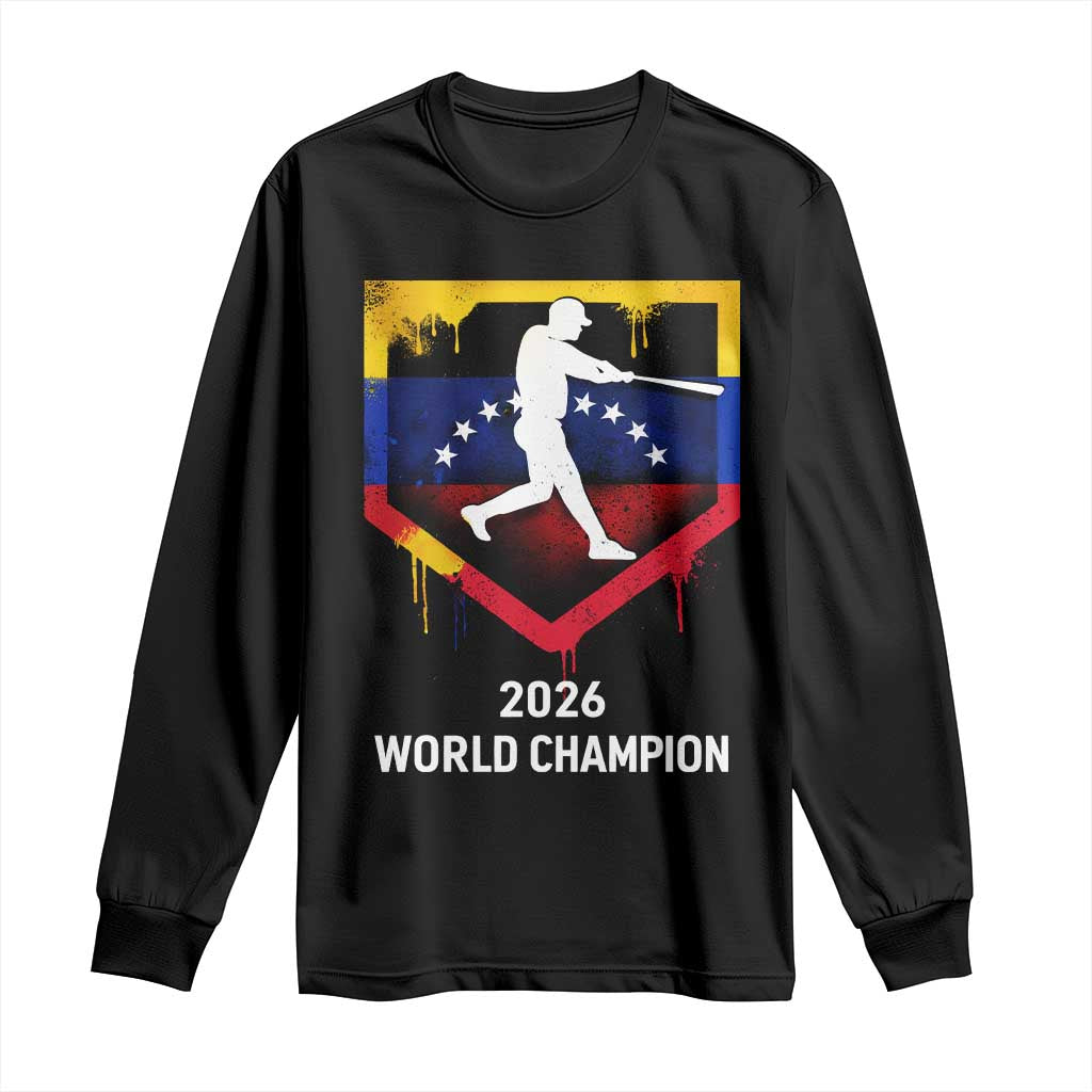 Venezuela Baseball 2026 Long Sleeve Shirt Venezuelan Flag Baseball Fan Gift