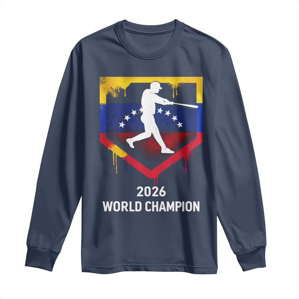 Venezuela Baseball 2026 Long Sleeve Shirt Venezuelan Flag Baseball Fan Gift