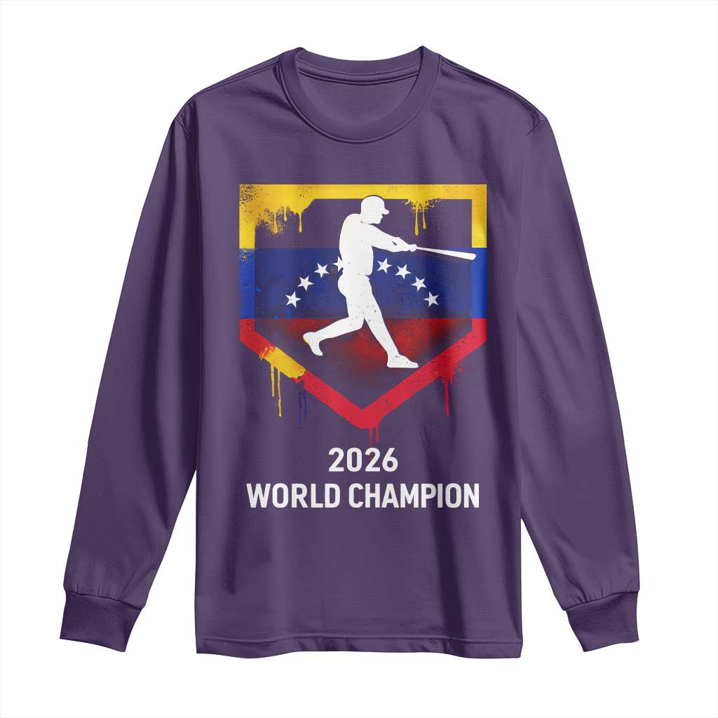 Venezuela Baseball 2026 Long Sleeve Shirt Venezuelan Flag Baseball Fan Gift