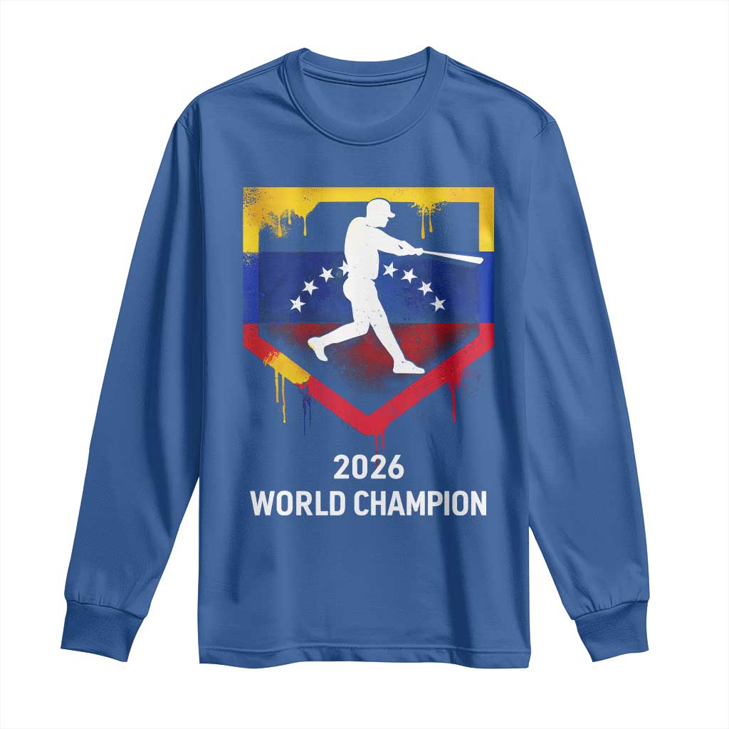 Venezuela Baseball 2026 Long Sleeve Shirt Venezuelan Flag Baseball Fan Gift