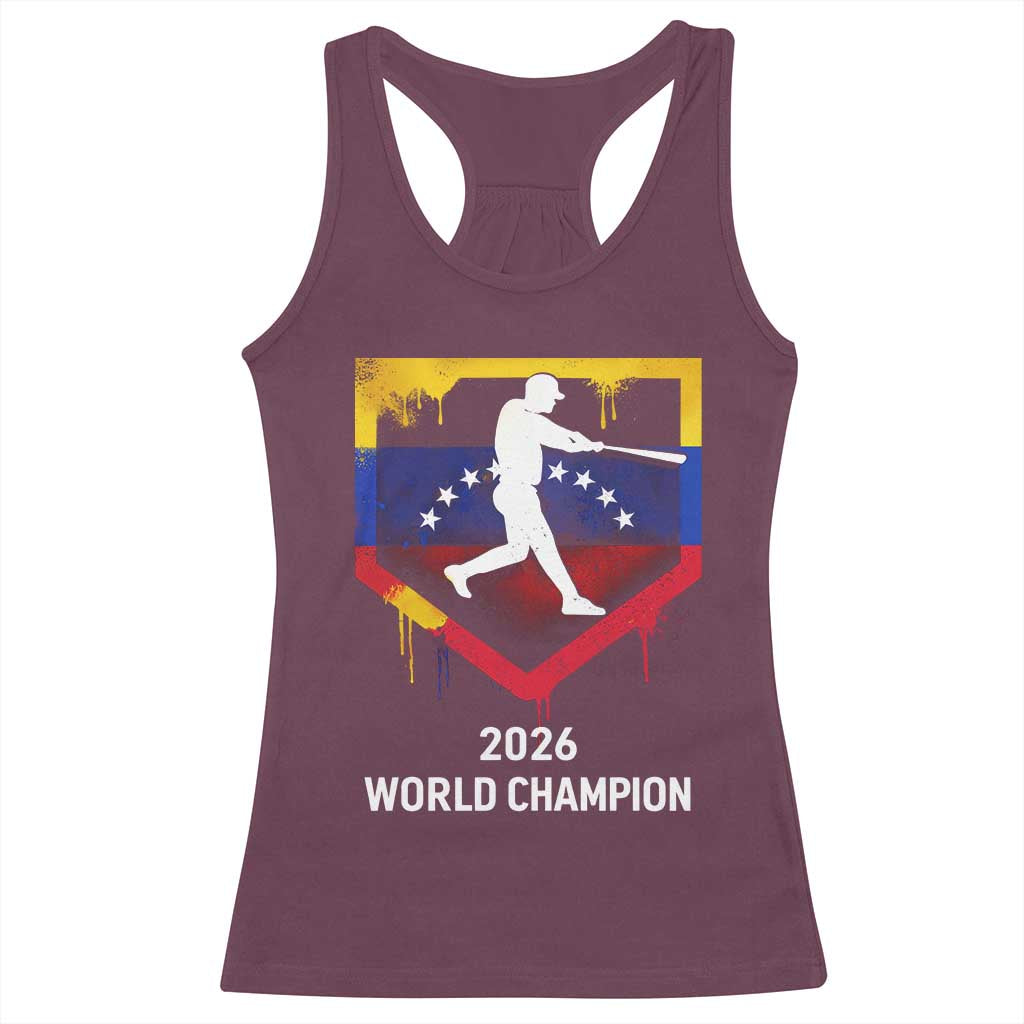 Venezuela Baseball 2026 Racerback Tank Top Venezuelan Flag Baseball Fan Gift