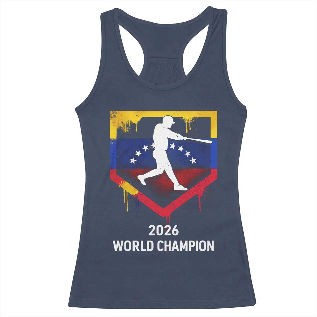 Venezuela Baseball 2026 Racerback Tank Top Venezuelan Flag Baseball Fan Gift